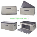 Storage box with lid Cube Basket Bin Container Foldable Fabric Cloth Closet Organizer for home and office